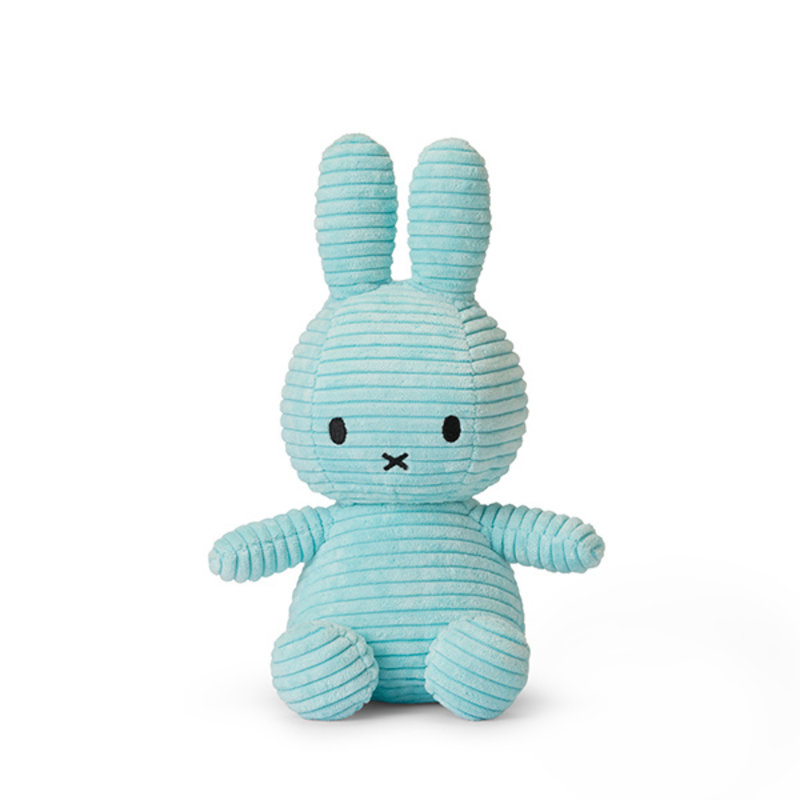 Miffy Sitting Corduroy Turquoise - 23 cm - 9"