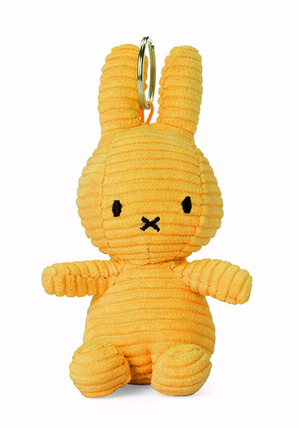 Miffy Keychain Corduroy Yellow 10cm - the miffy shop