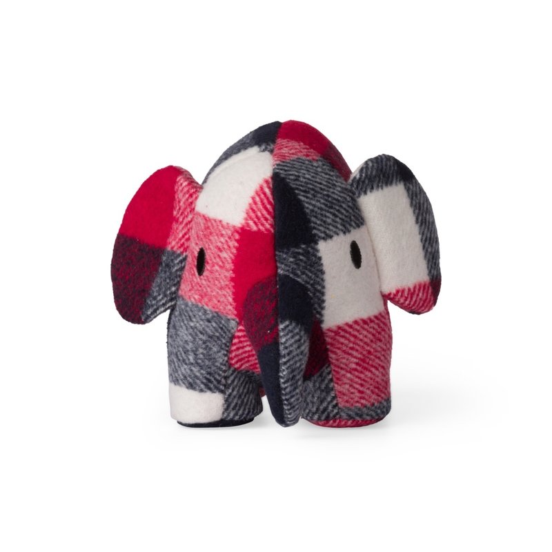 Elephant Check Red - Blue – 23 cm – 8"