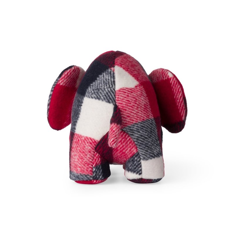 Elephant Check Red - Blue – 23 cm – 8"