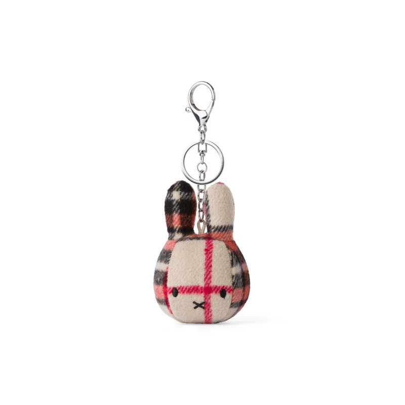 Miffy Bag Hanger Checkered Red/Cream - 10 cm - 4"