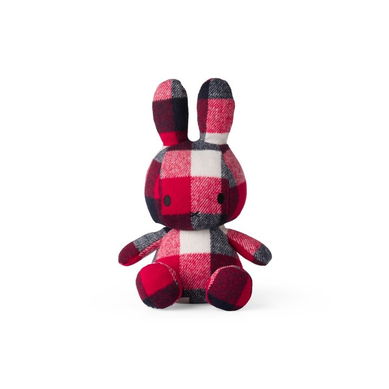Miffy Sitting Check Red/Blue 33 cm 13"