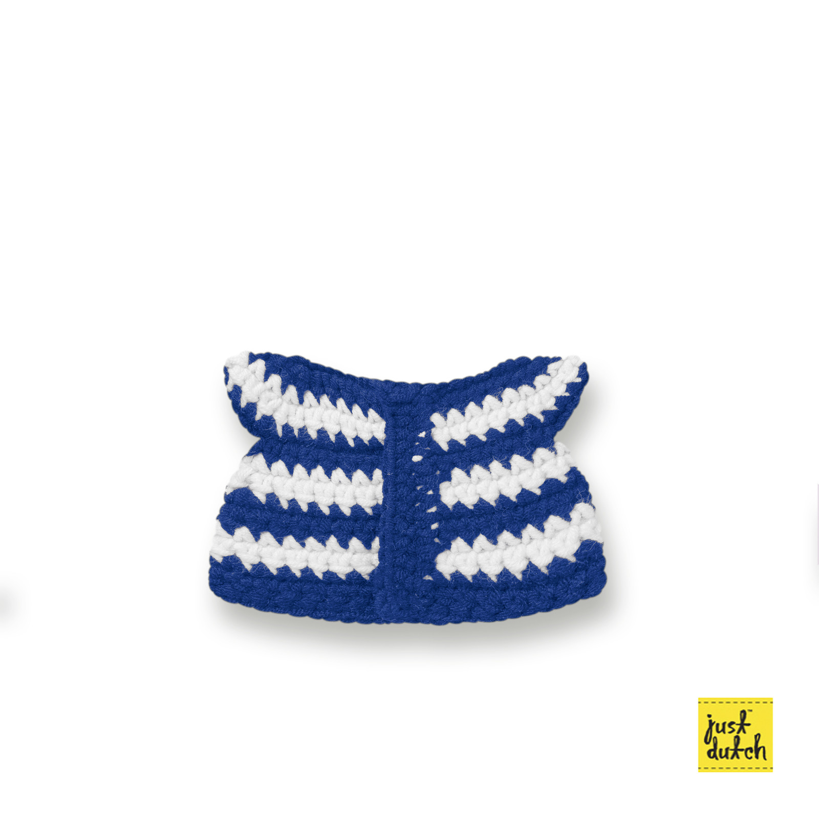 JUDPROMO blauwe strepenjurk handmade