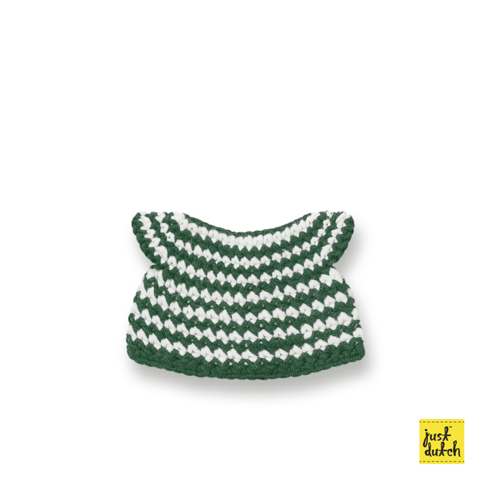 JUDPROMO groene streepjesjurk handmade