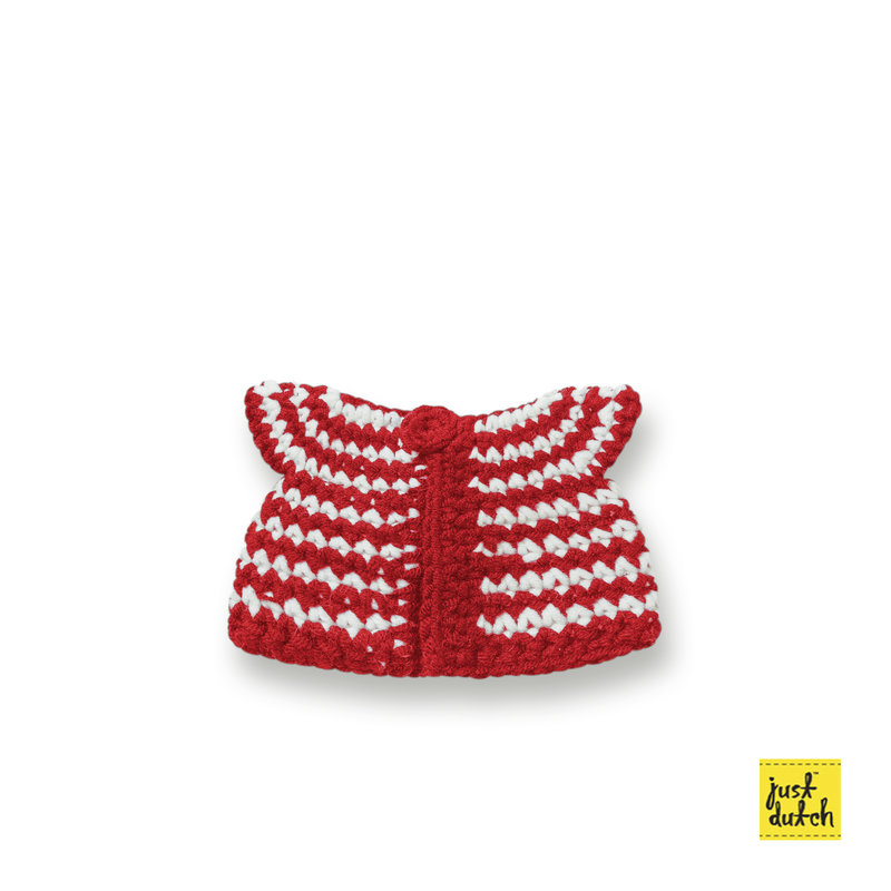 Red striped dress handmade