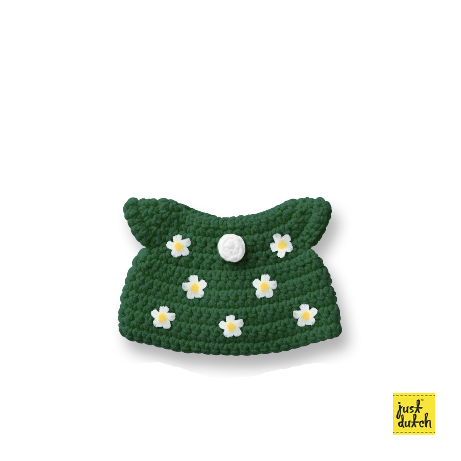 JUDPROMO groene bloemenjurk handmade