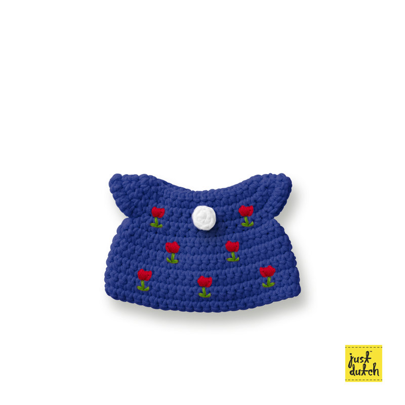 blauwe tulpenjurk handmade