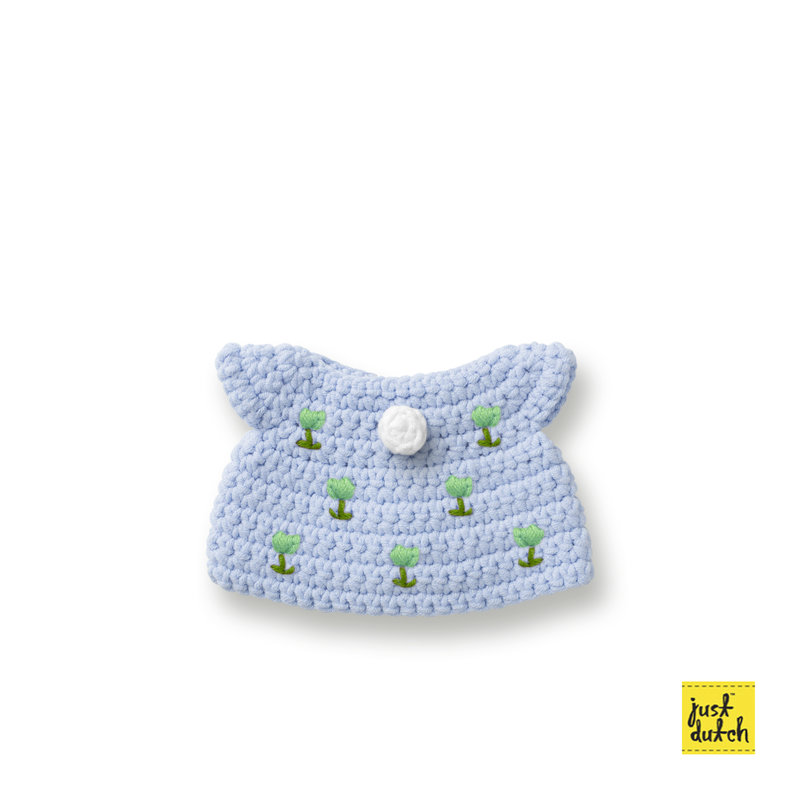 pastel blue tulip dress handmade