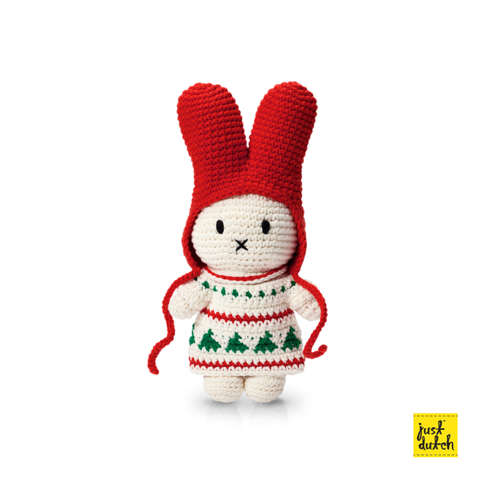 JUDPROMO miffy handmade and her christmas dress + red beanie