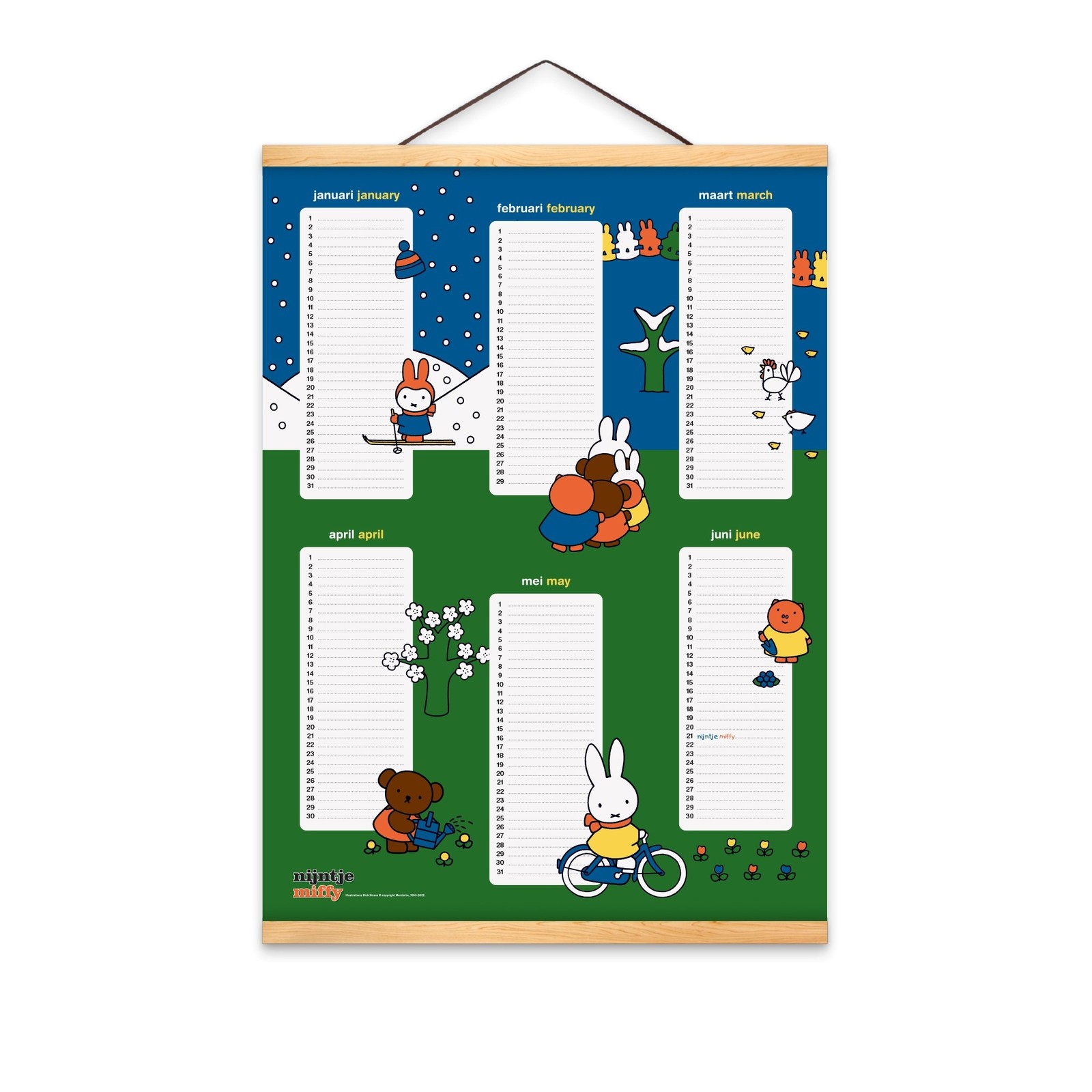 A2 Miffy birthday calendar