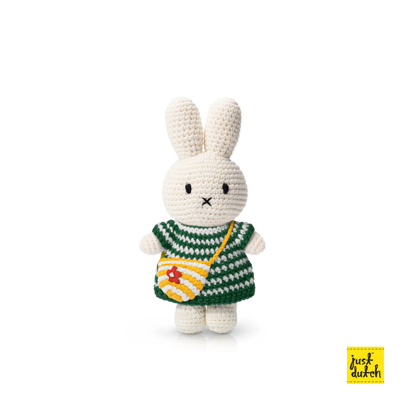 miffy handmade and her green striped dress + bag