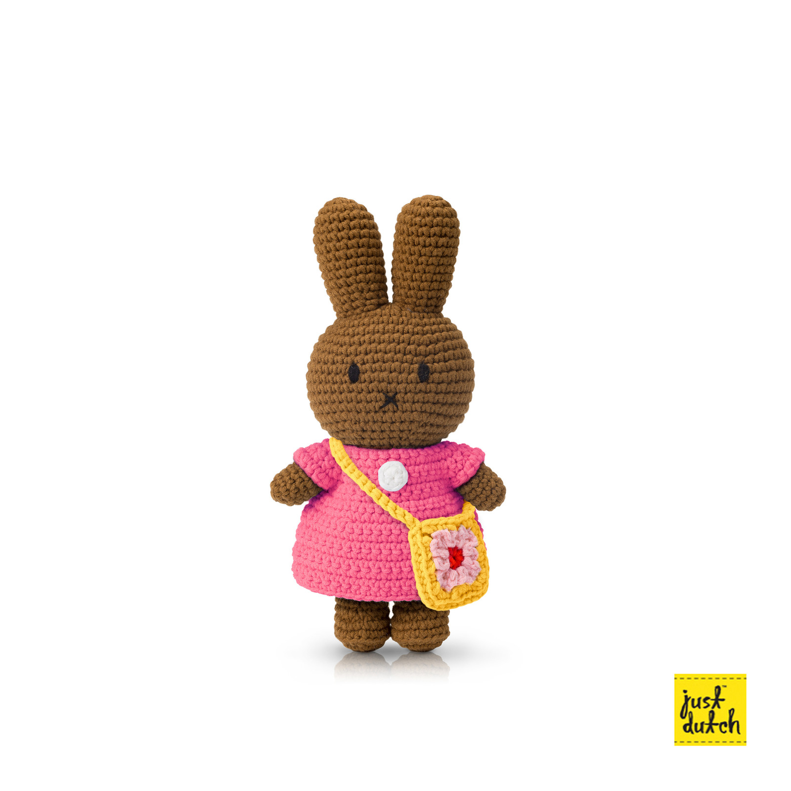 melanie handmade and her pink dress + flower bag