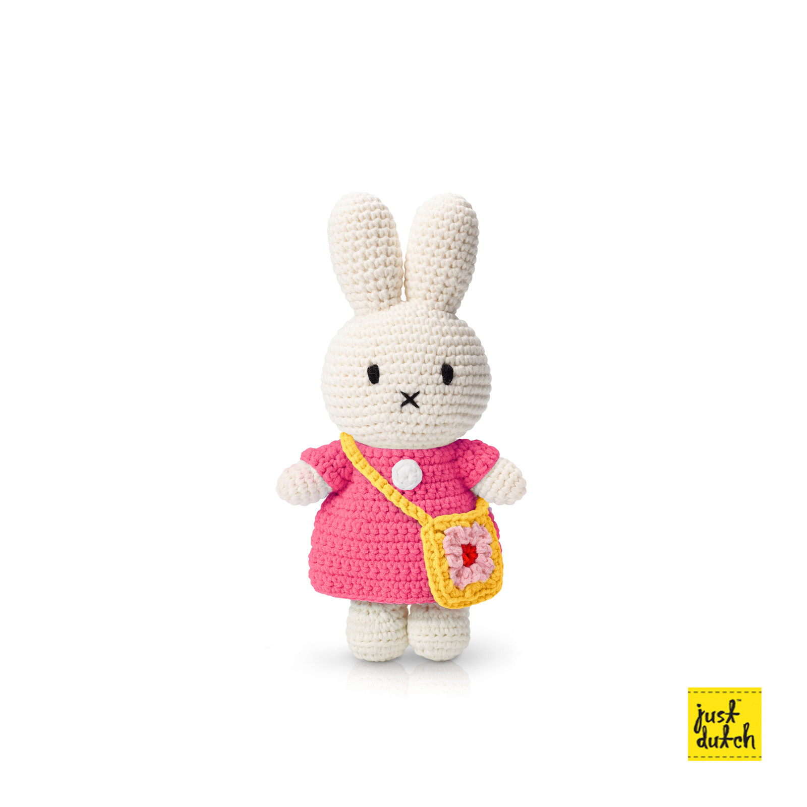 JUDPROMO miffy handmade and her pink dress + flower bag