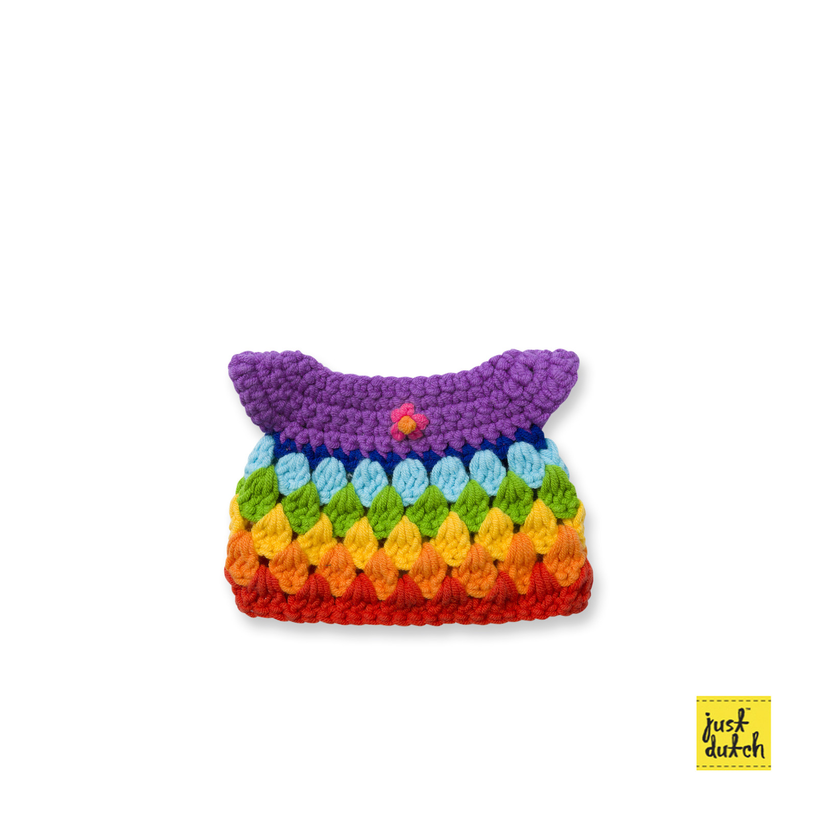 JUDPROMO felle regenboogjurk handmade
