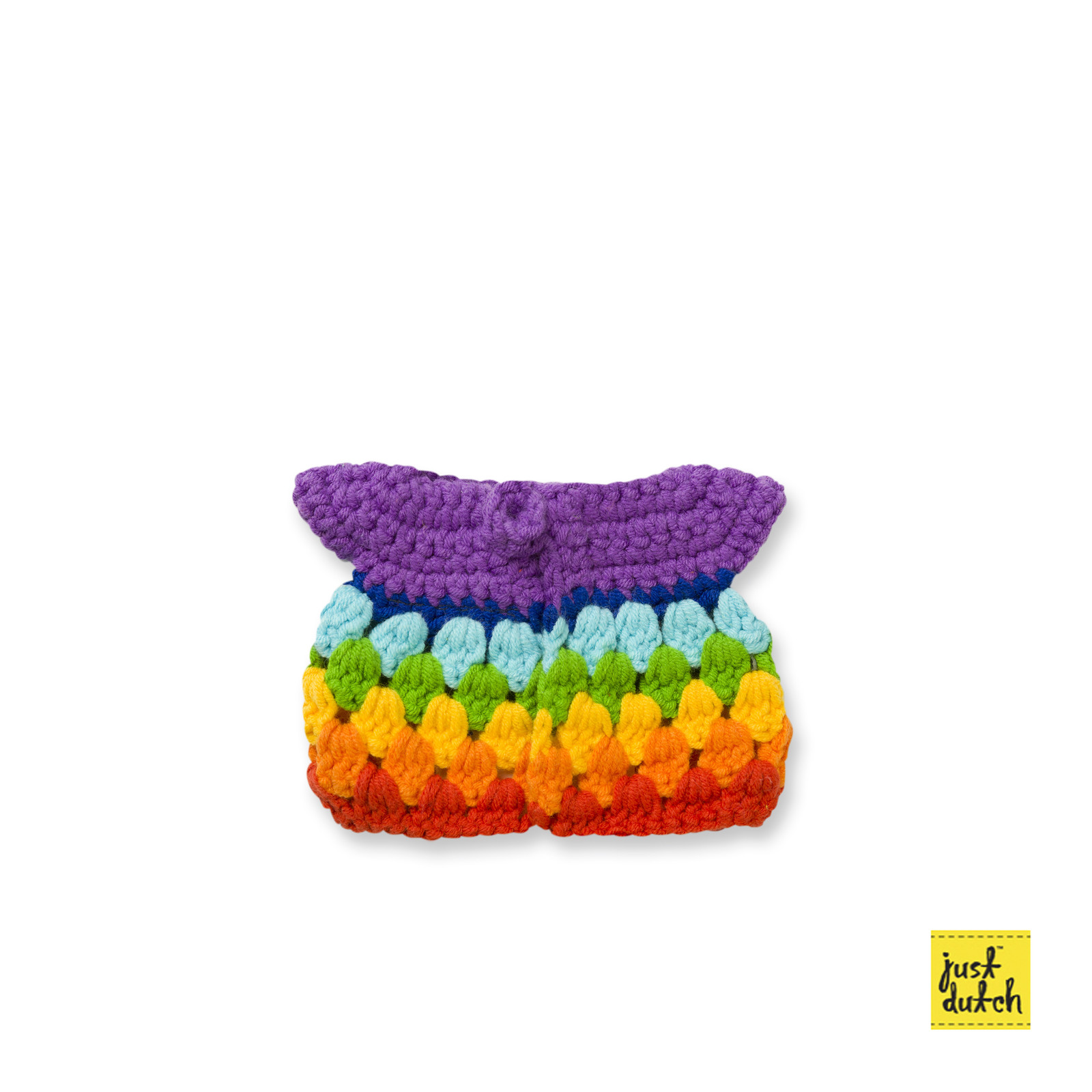 JUDPROMO felle regenboogjurk handmade