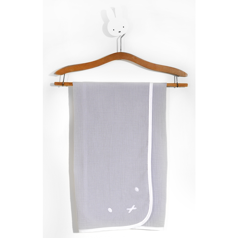 Swaddle 80x80 lichtblue/grey