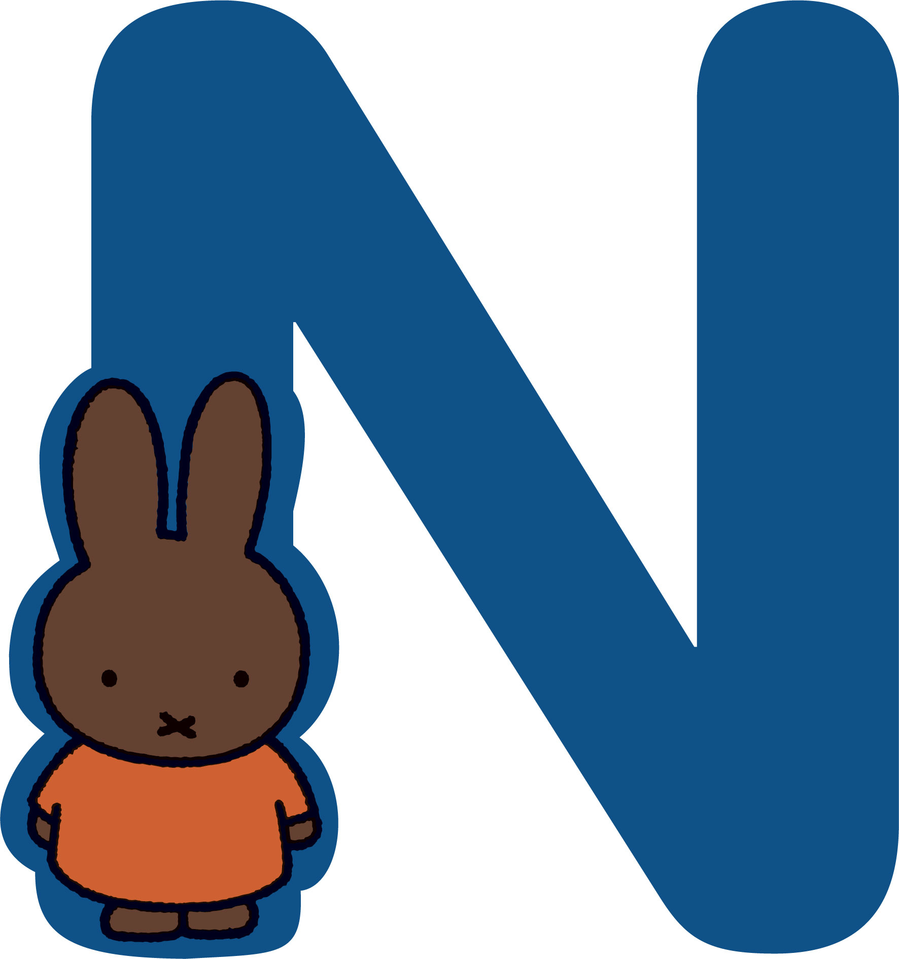 Miffy Wooden Letter N - Miffyshop
