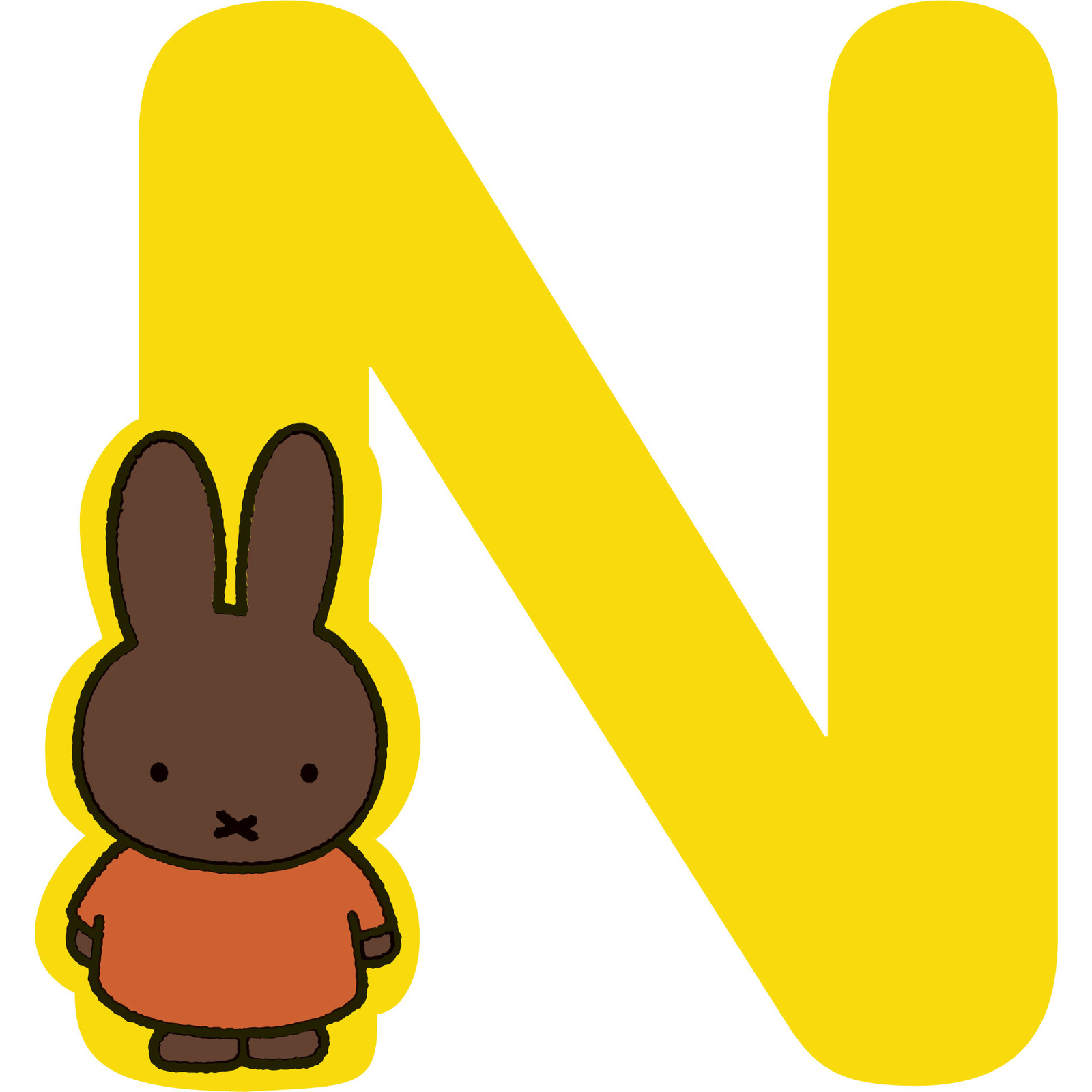 Miffy Wooden Letter N