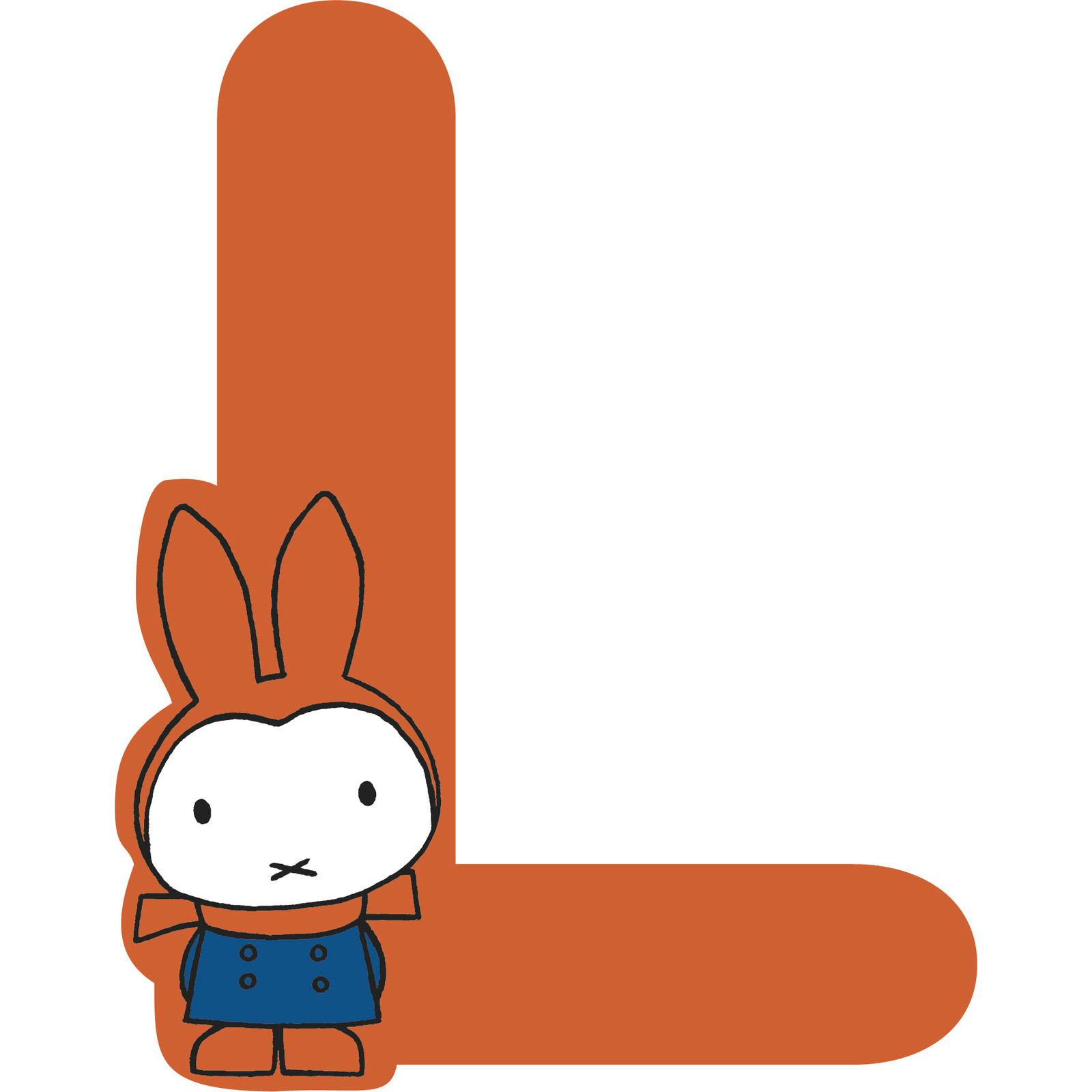 Miffy wooden letter L