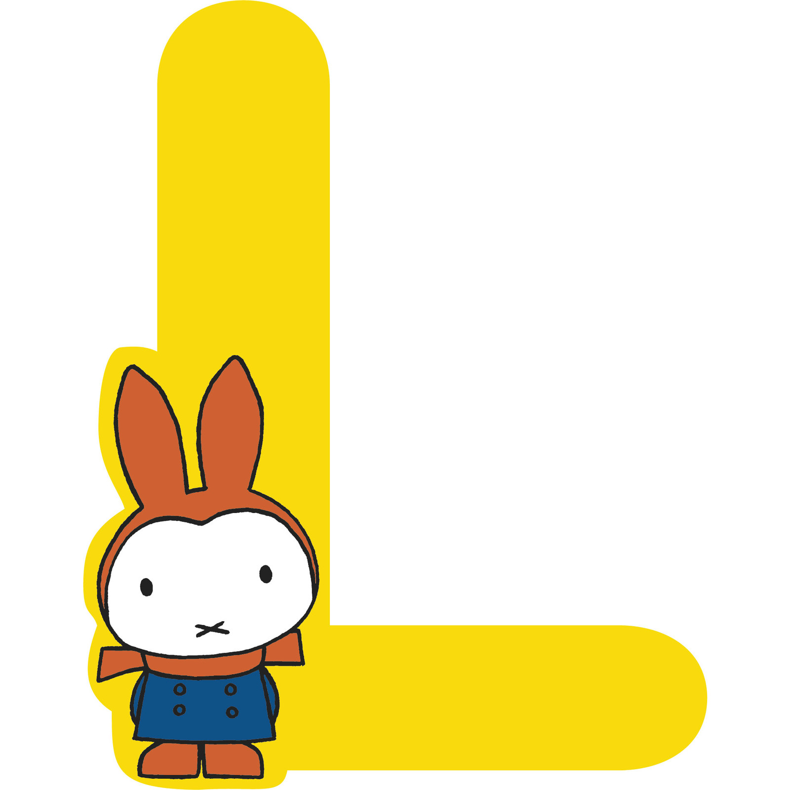 Miffy wooden letter L