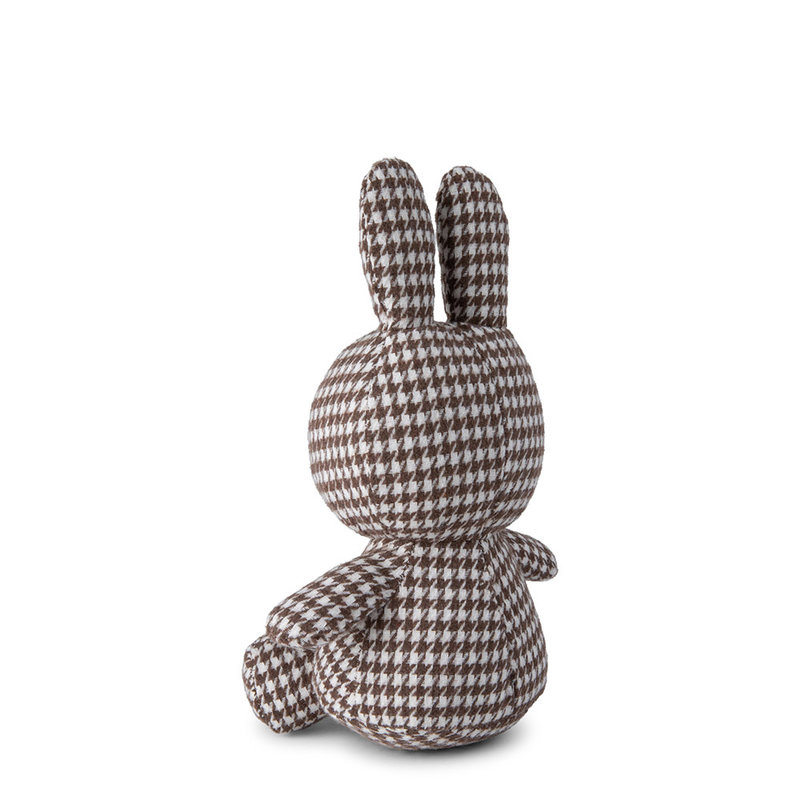 Miffy Sitting Pied-de-Poule Brown - 23 cm - 9''