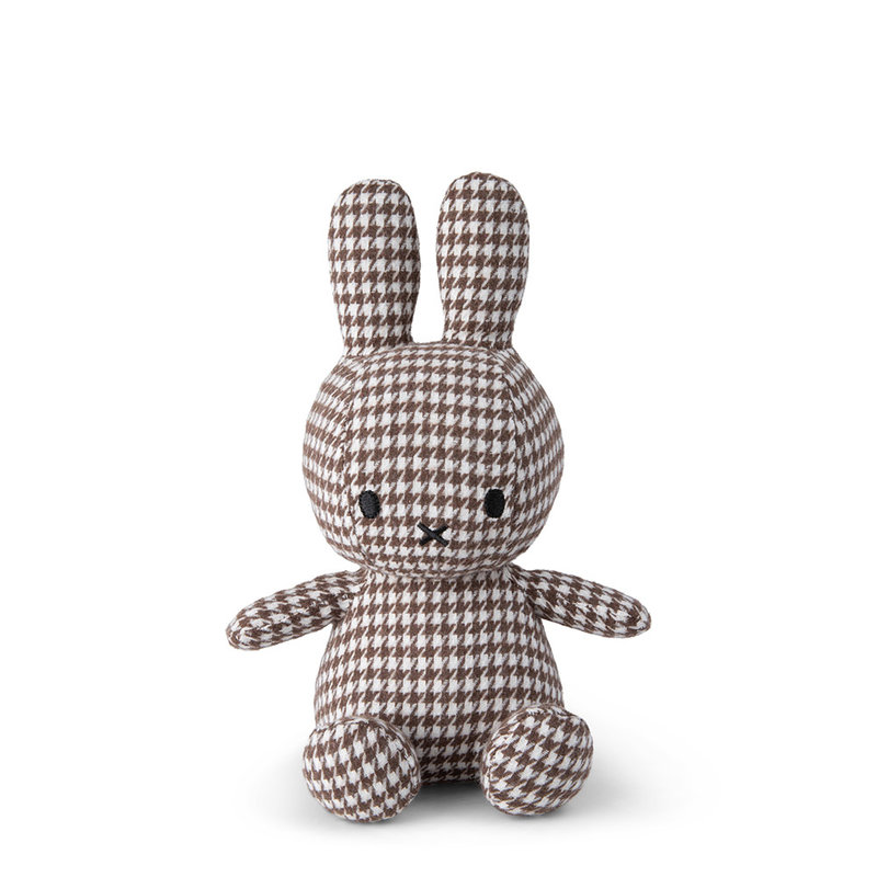 Miffy Sitting Pied-de-Poule Brown - 23 cm - 9''