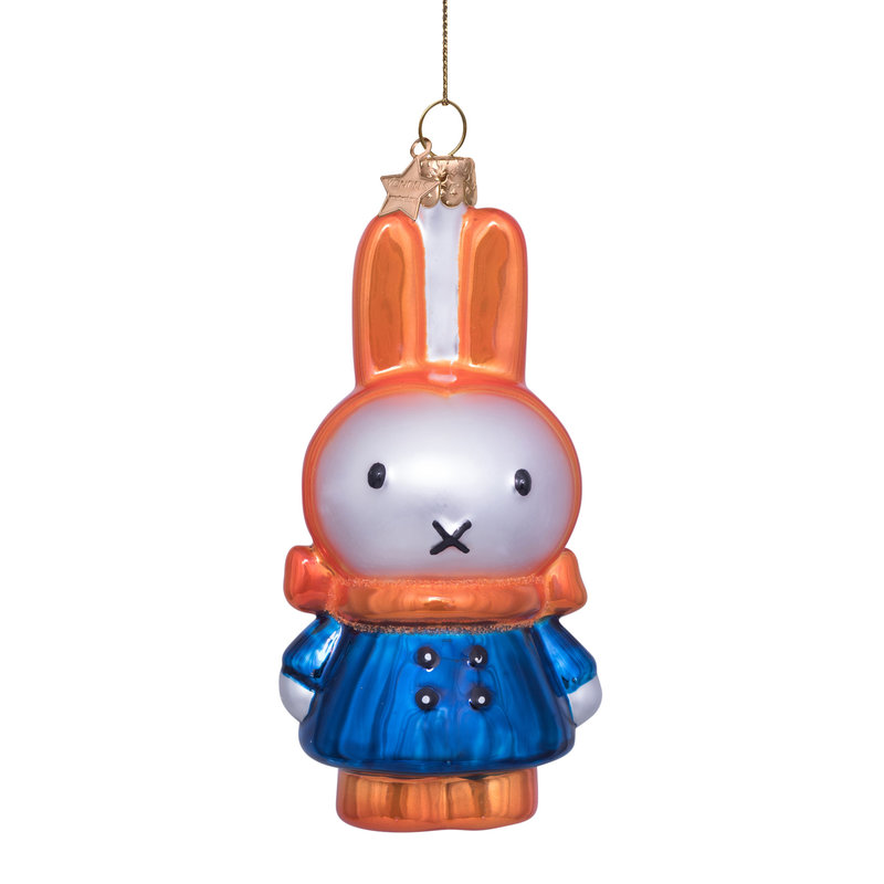 Ornament glass Nijntje/Miffy in the snow H11cm w/box