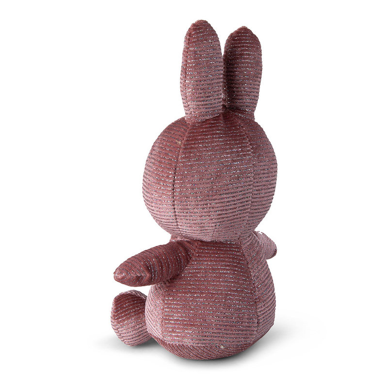 Miffy Sitting Corduroy Sparkle Pink - 23 cm - 9''