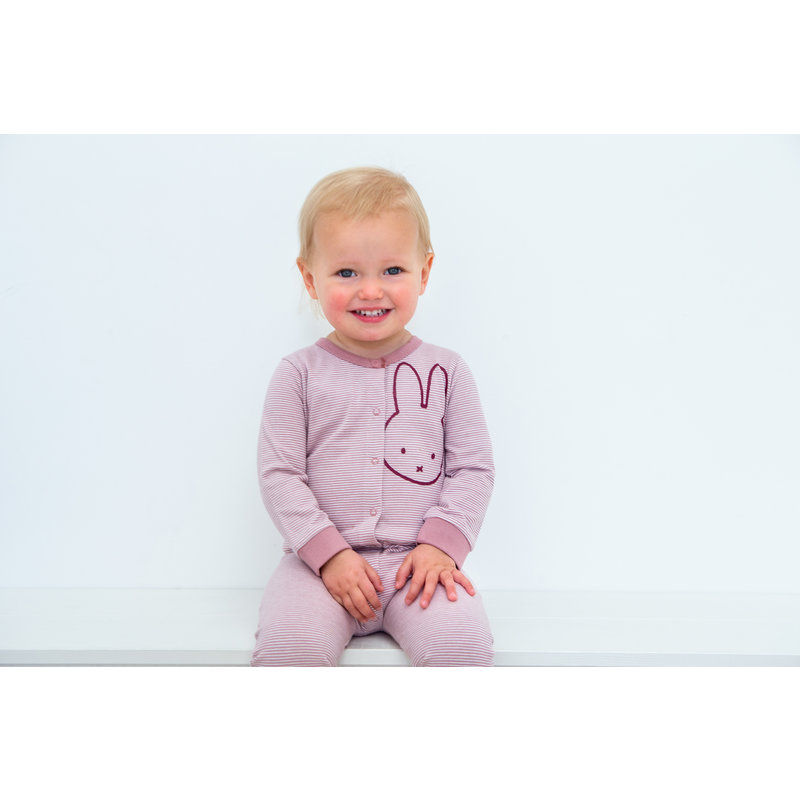 Onesie streep roze 74-80