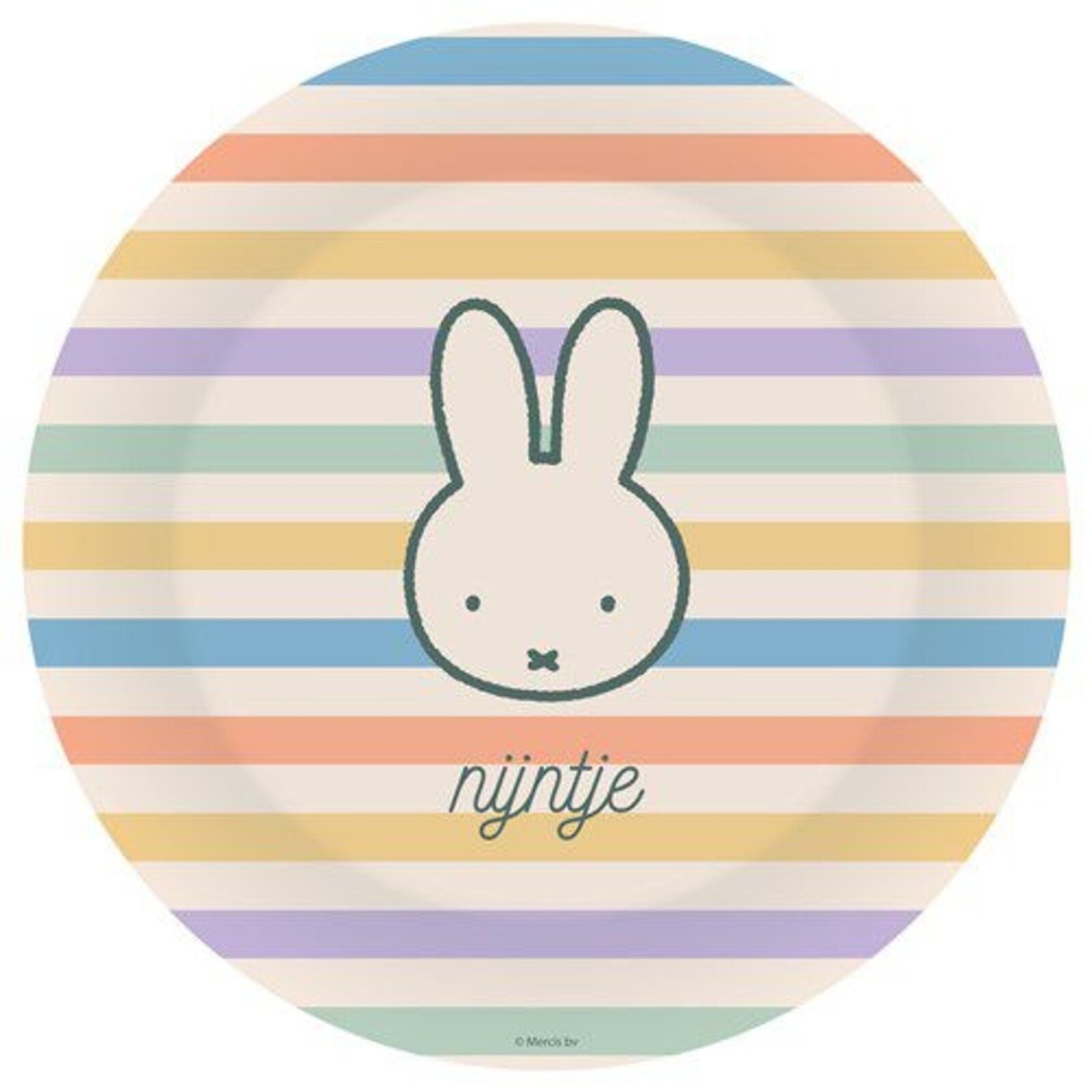 Plates Miffy stripe/dot