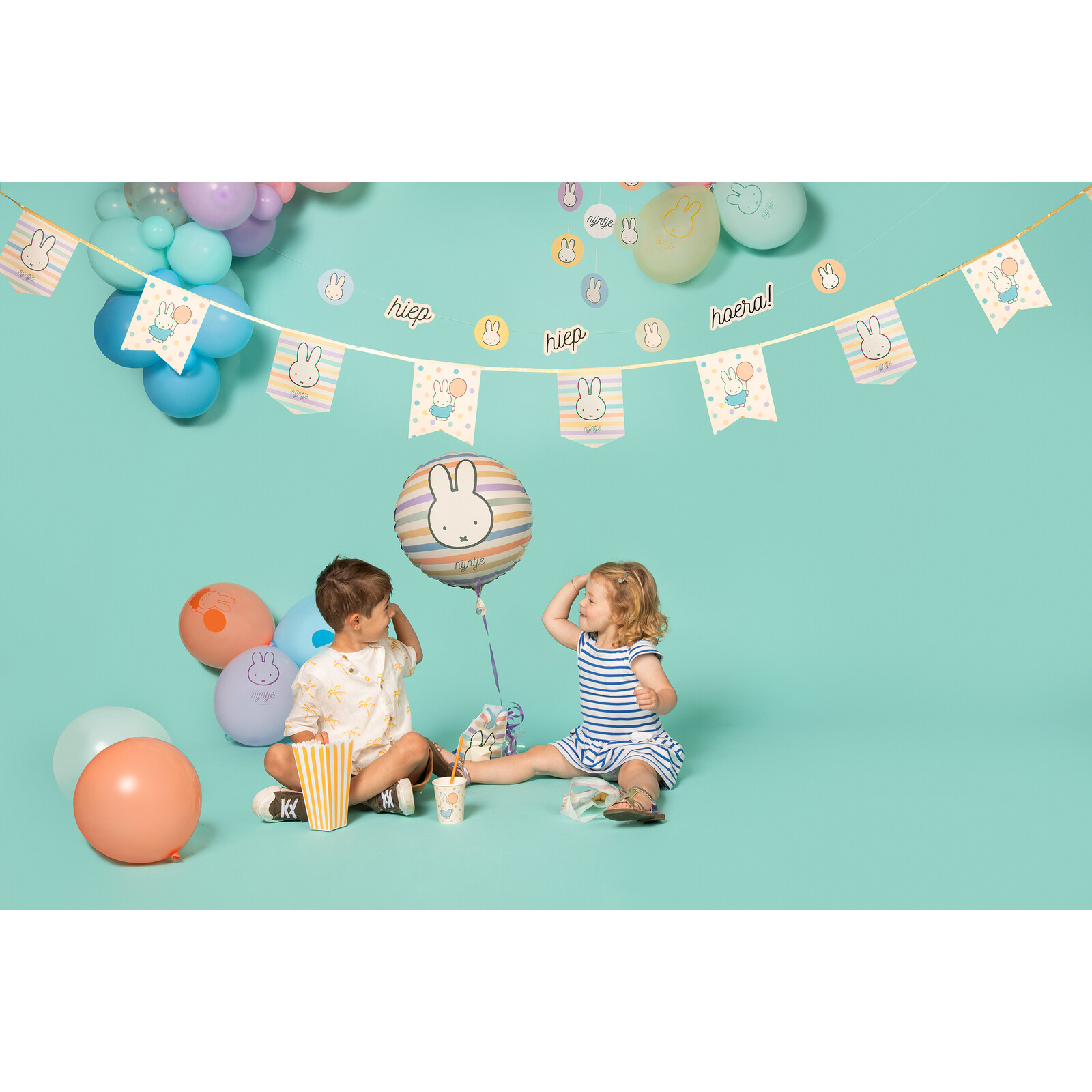 Letter banner Miffy stripe/dot
