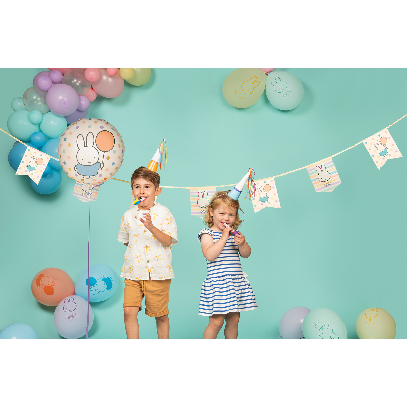 Folieballon nijntje streep/stip