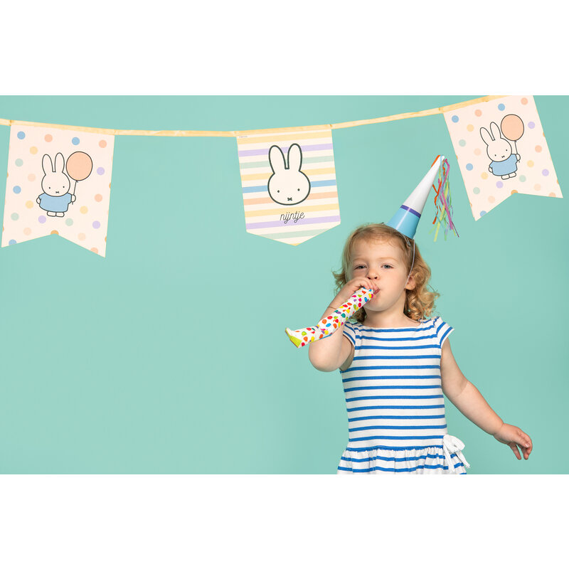 Pennant garland Miffy stripe/dot