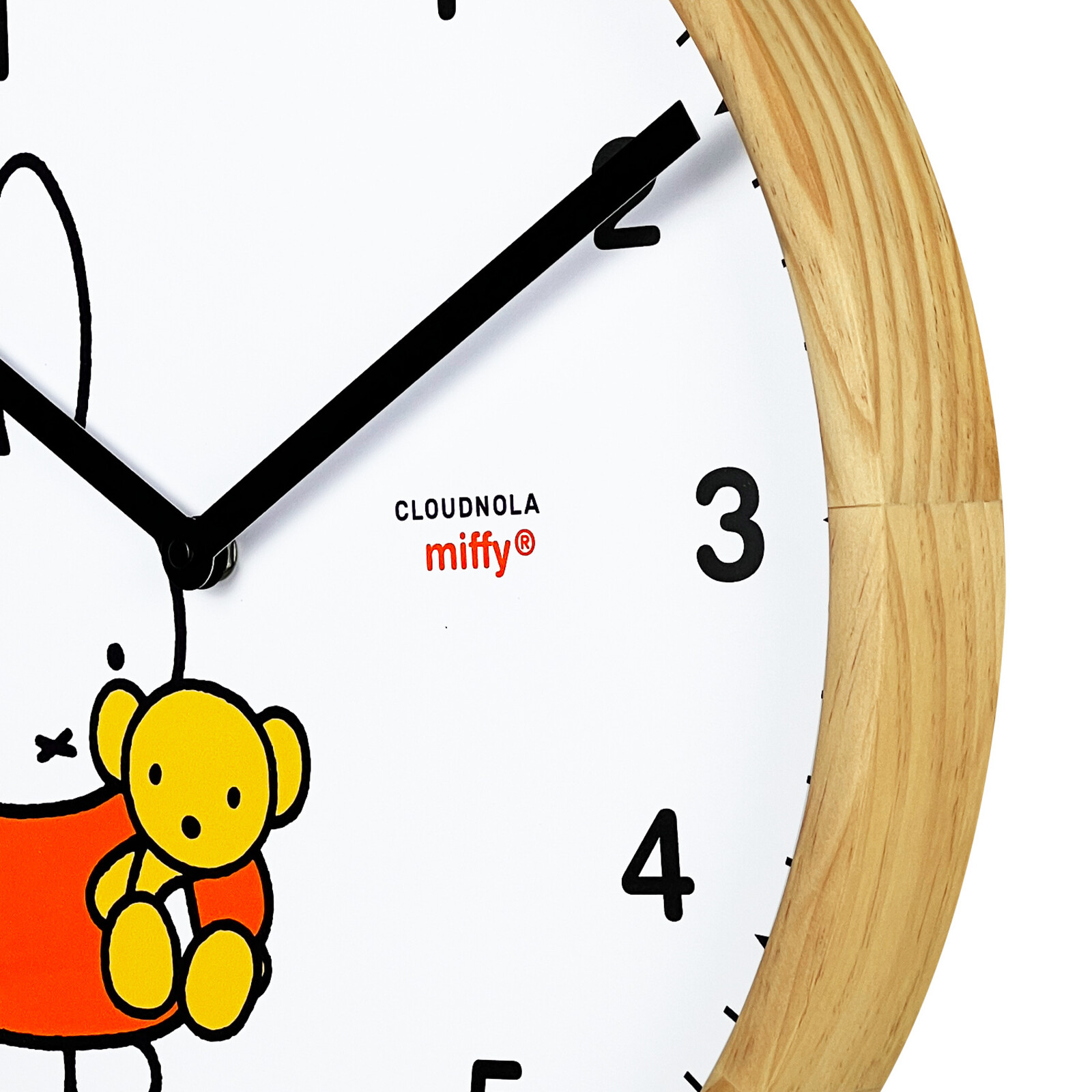 Miffy and Teddy Wood Clock