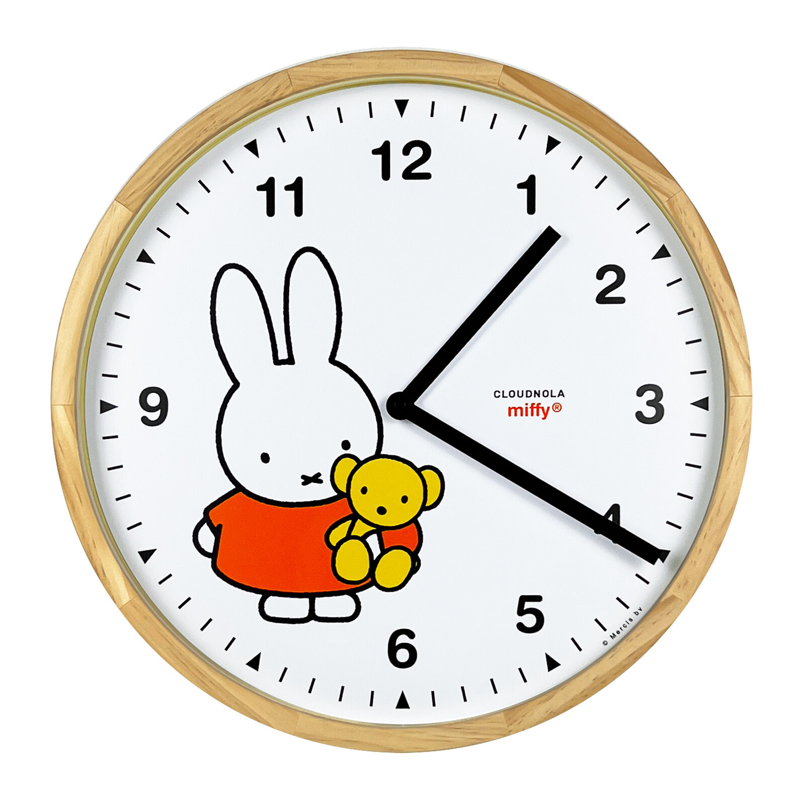 Miffy and Teddy Wood Clock