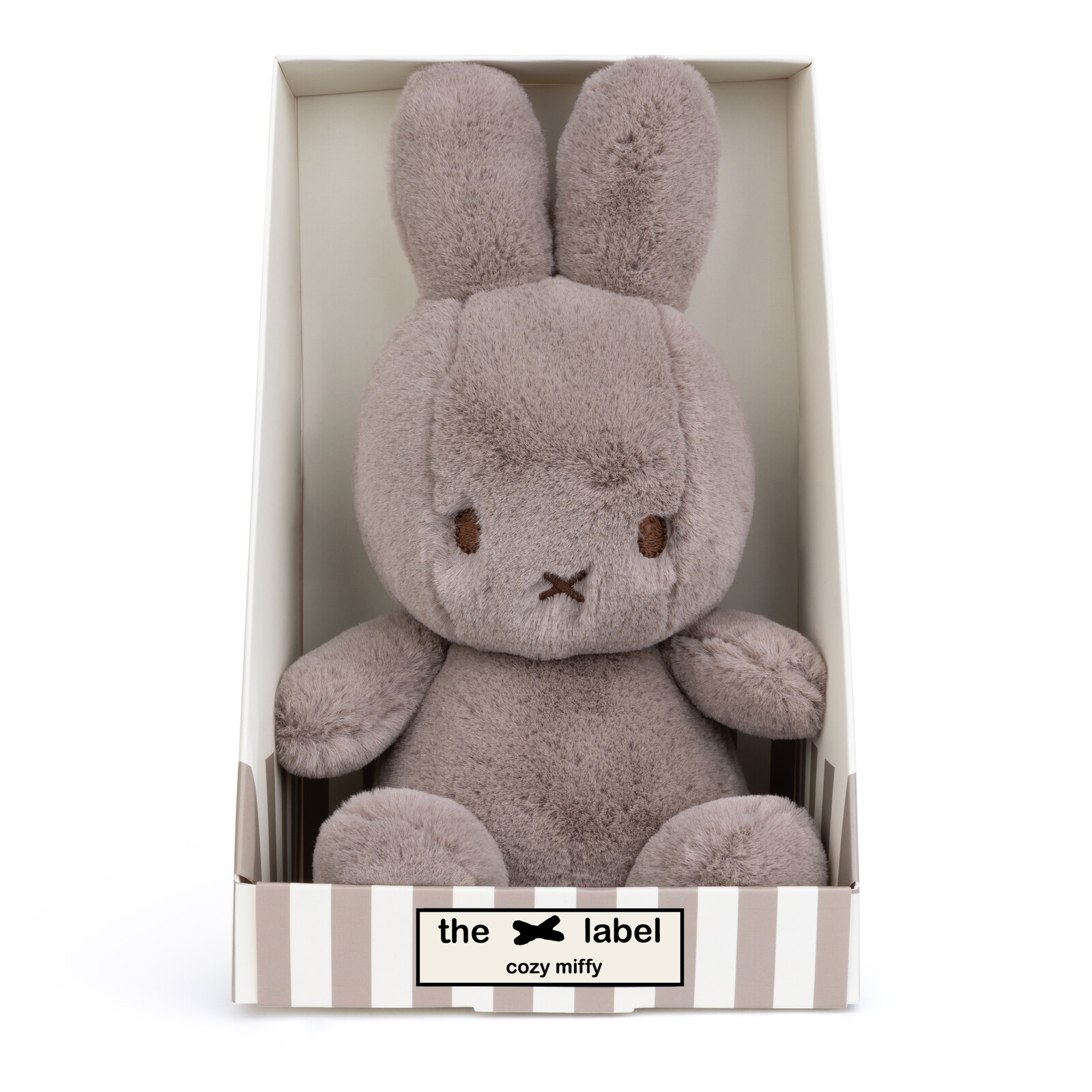 Cozy Miffy Sitzend Taupe in Geschenkbox - 23 cm - 9"