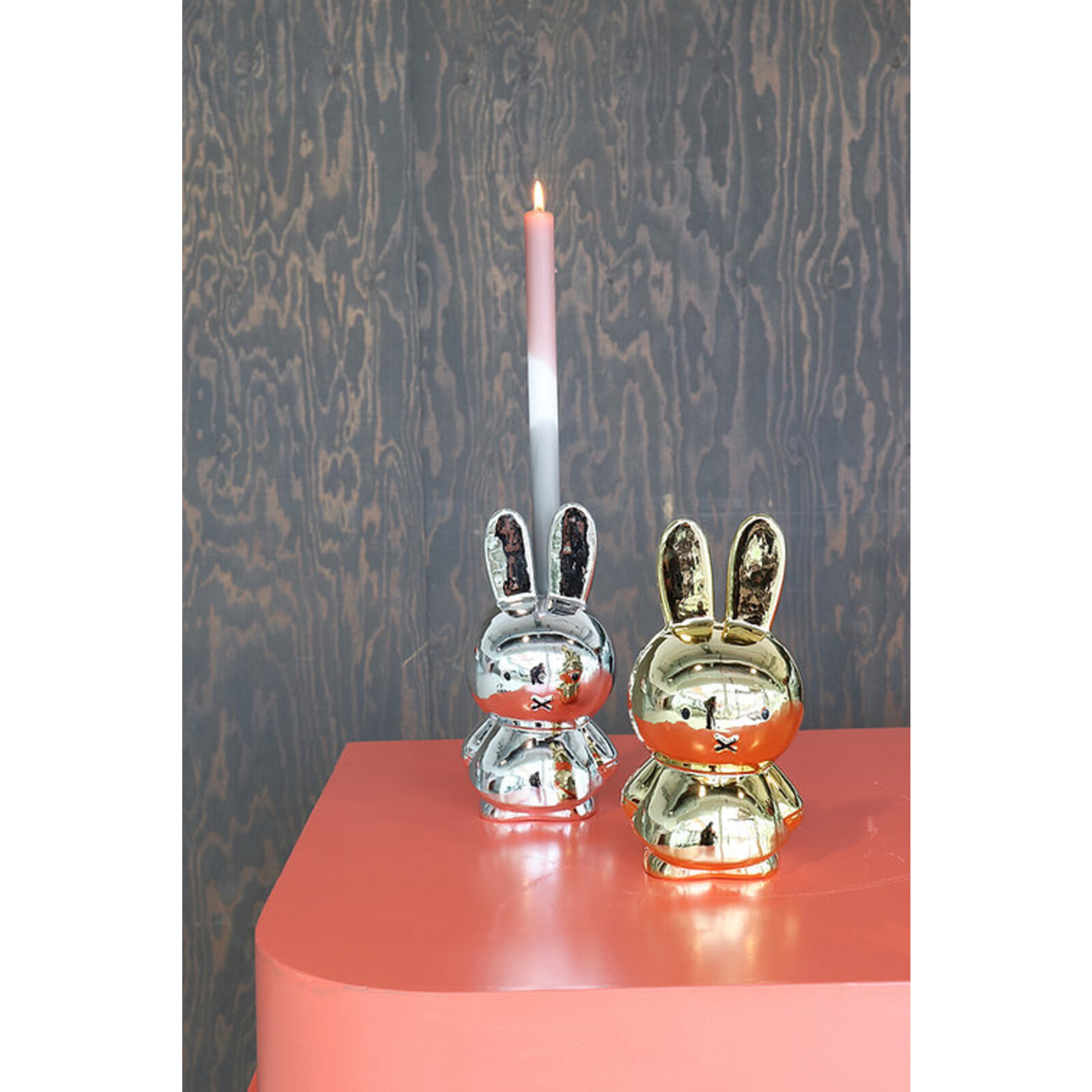 Miffy Kerzenständer 25 cm, Gold