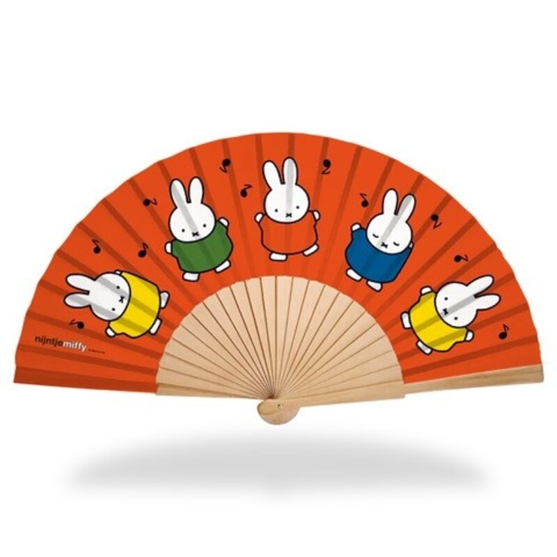 Handfächer Miffy rot