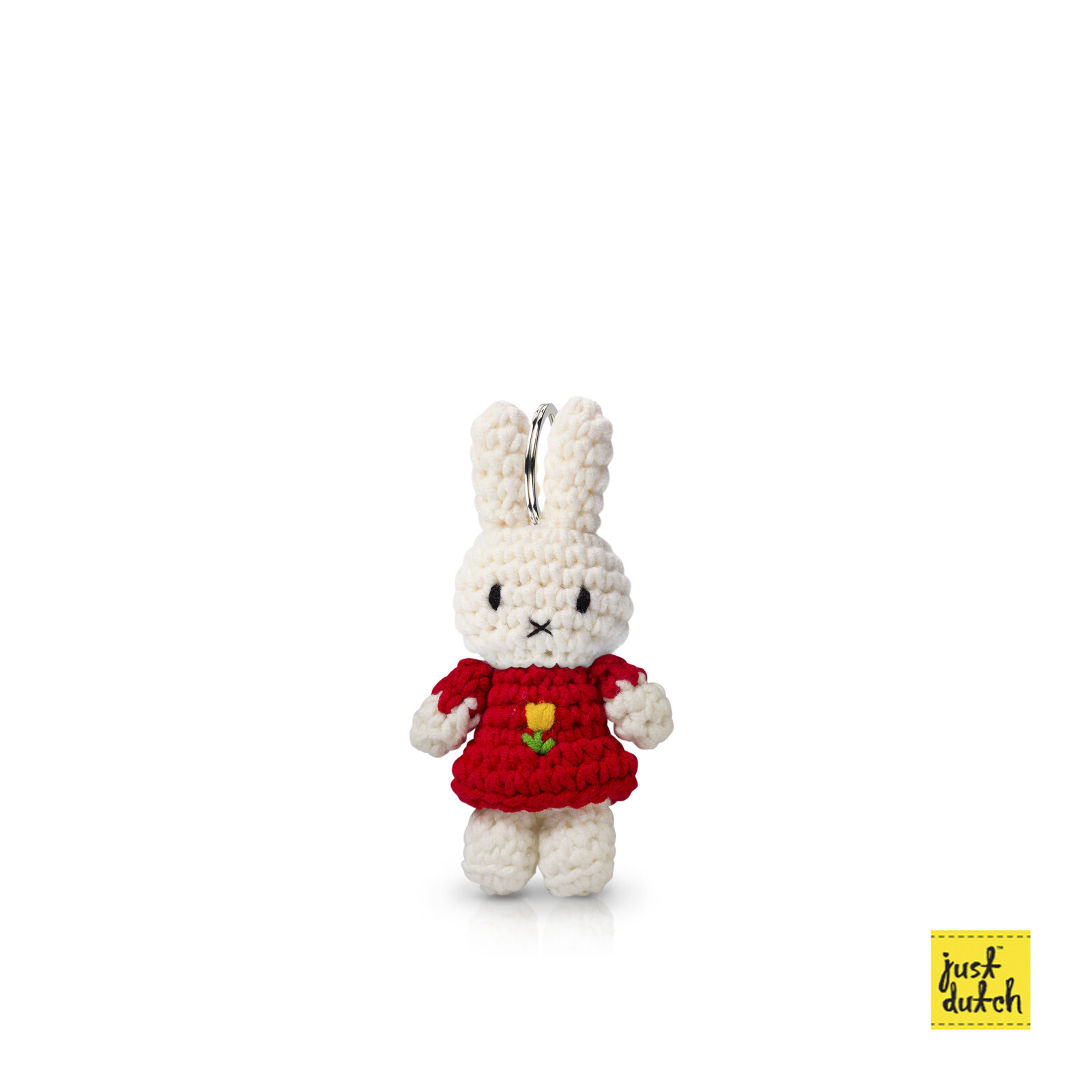 Miffy handmade keychain, red tulip