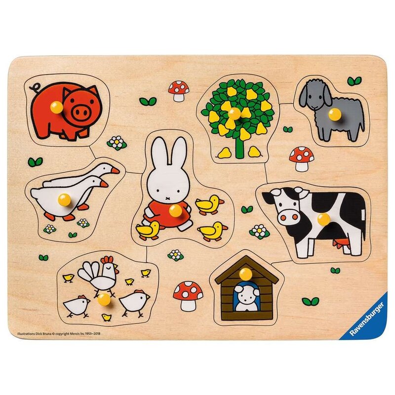 wooden puzzle Miffy on the farm (my first wooden puzzle)