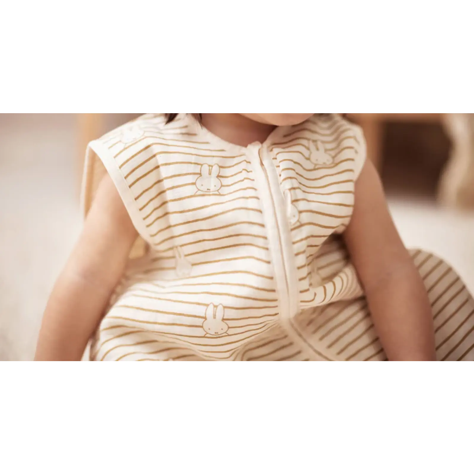 Schlafsack hydrophil 90cm Miffy Stripe Biscuit
