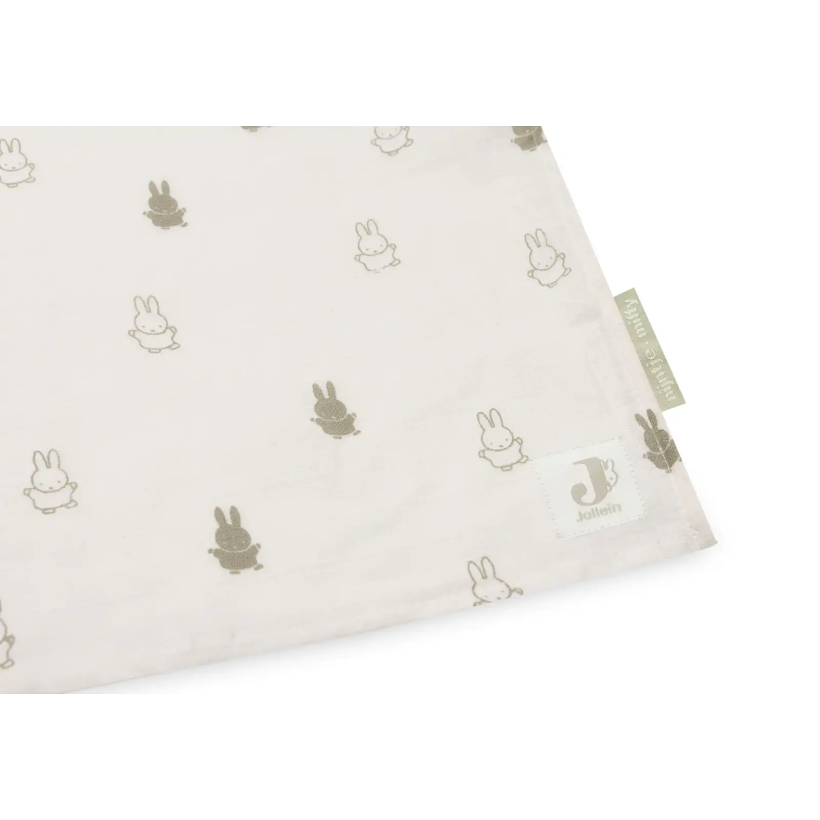 Hydrophiles Tuch Groß 115x115cm Happy Miffy Olive Green (2p)