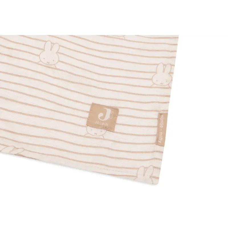 Hydrophiles Tuch Groß 115x115cm Miffy Stripe Biscuit (2pack)