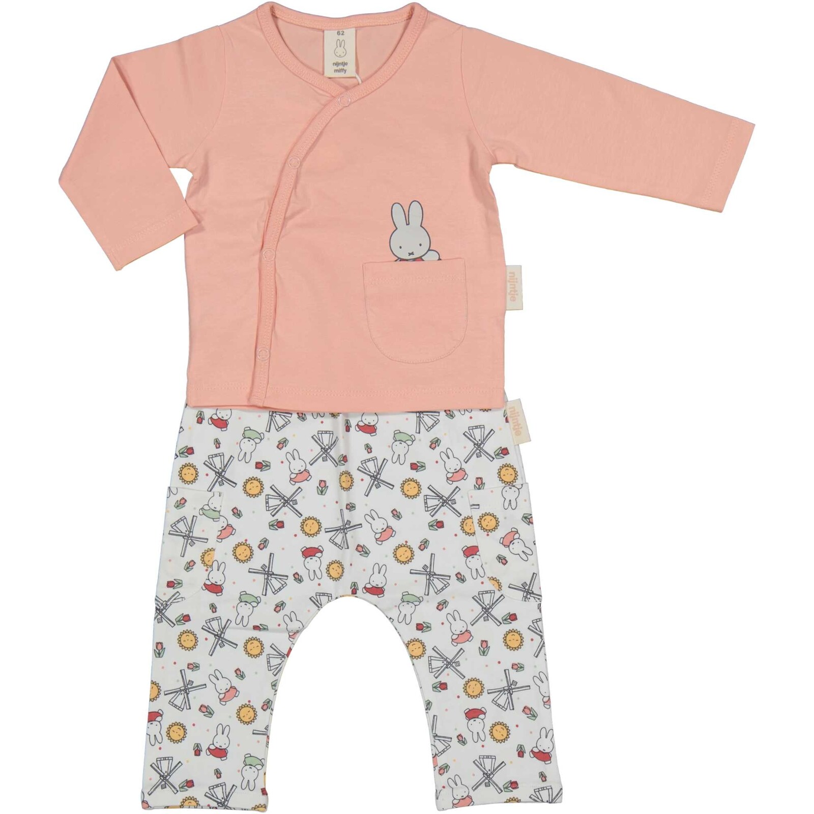 Set Hose mit Strickjacke rosa 74