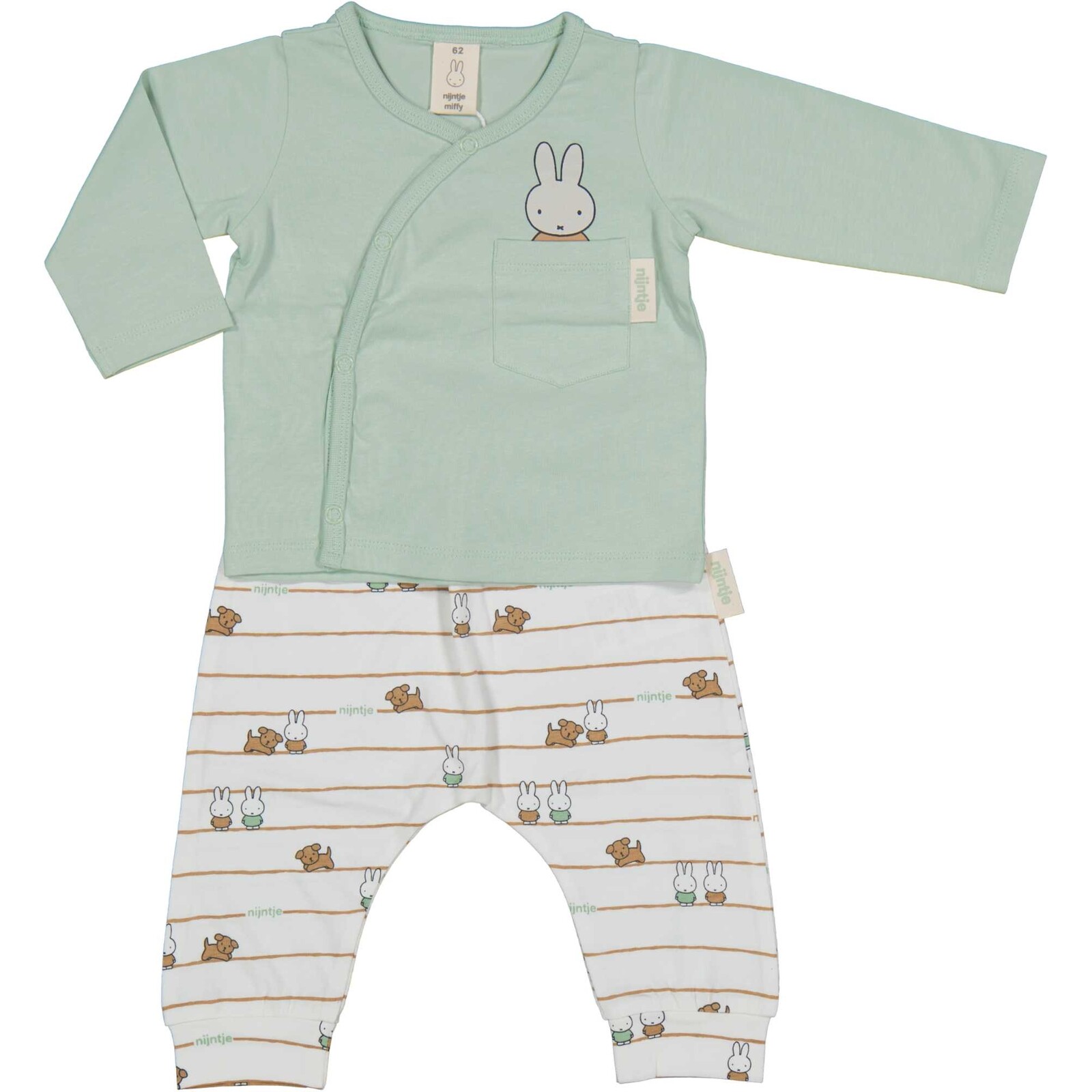 Set Hose mit Strickjacke grün 86