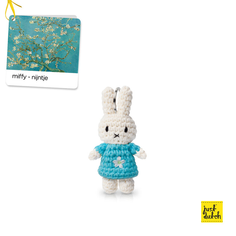 Miffy Schlüsselanhänger gehäkelt, Mandelblüte