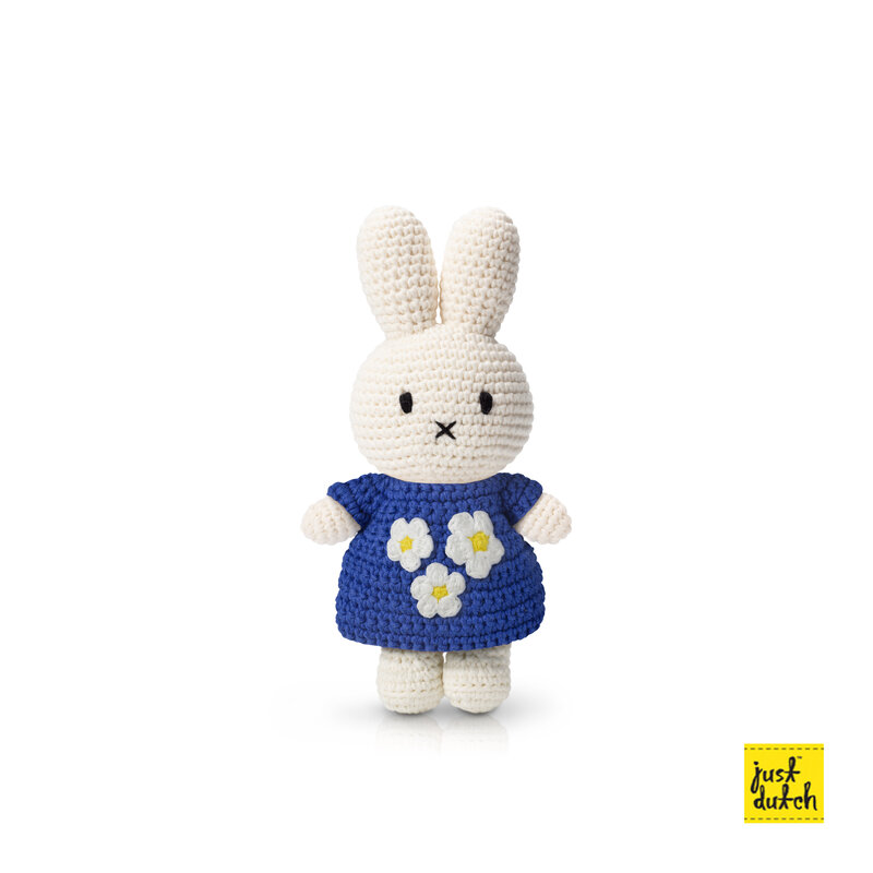 Miffy handgefertigt und ihr blaues Geburtstagskleid
