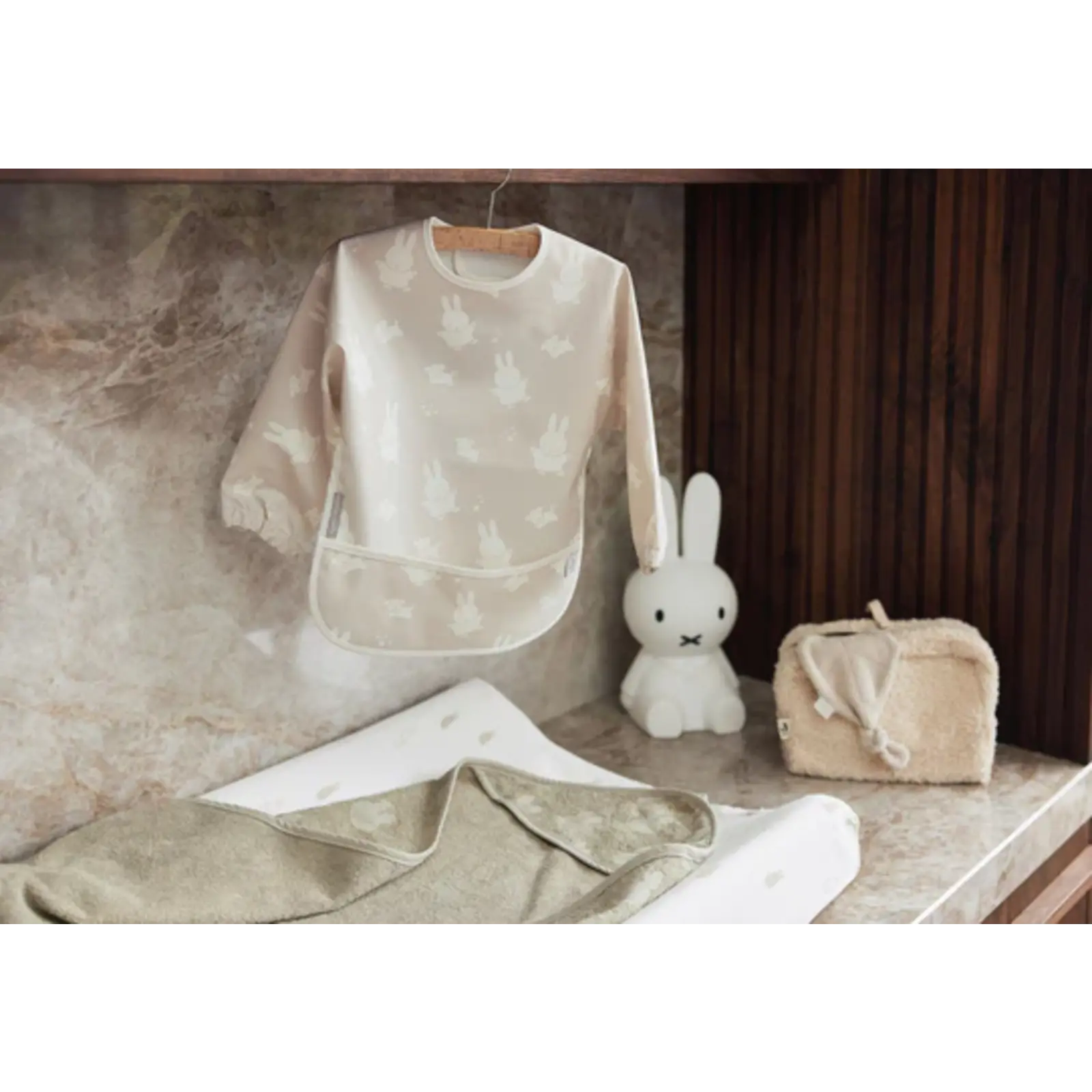 Bib long sleeve Miffy&Snuffy Nougat