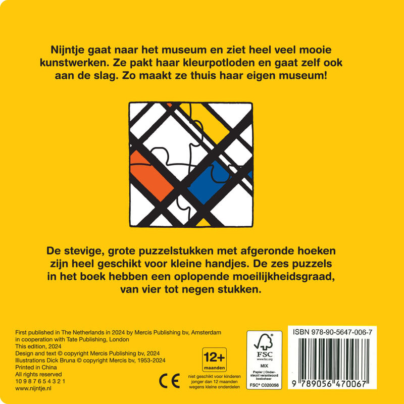 puzzelboek, nijntje de kunstenaar (puzzle book, miffy the artist)