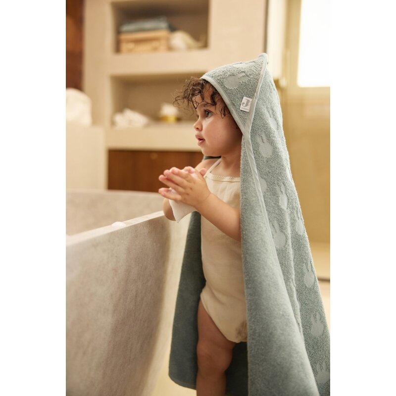 Bath cape Terry cloth 75x75cm Miffy Jaquard - Sea Green